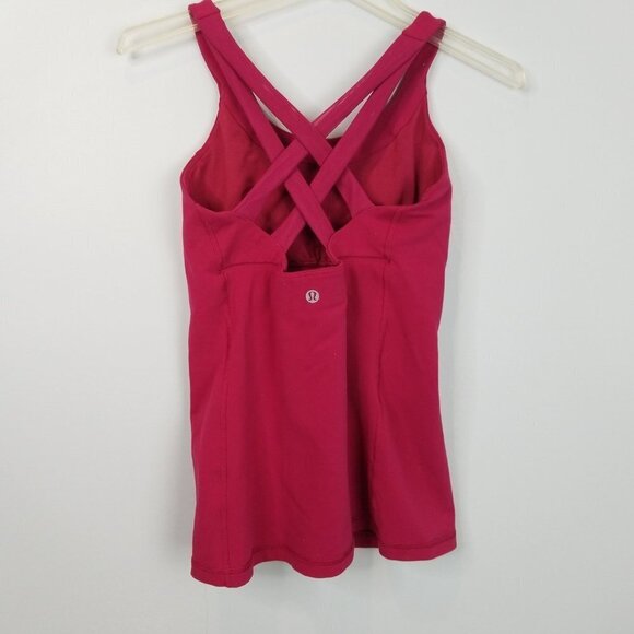 Lululemon Enhearten Strappy Tank Top Pink 6 - Picture 5 of 7